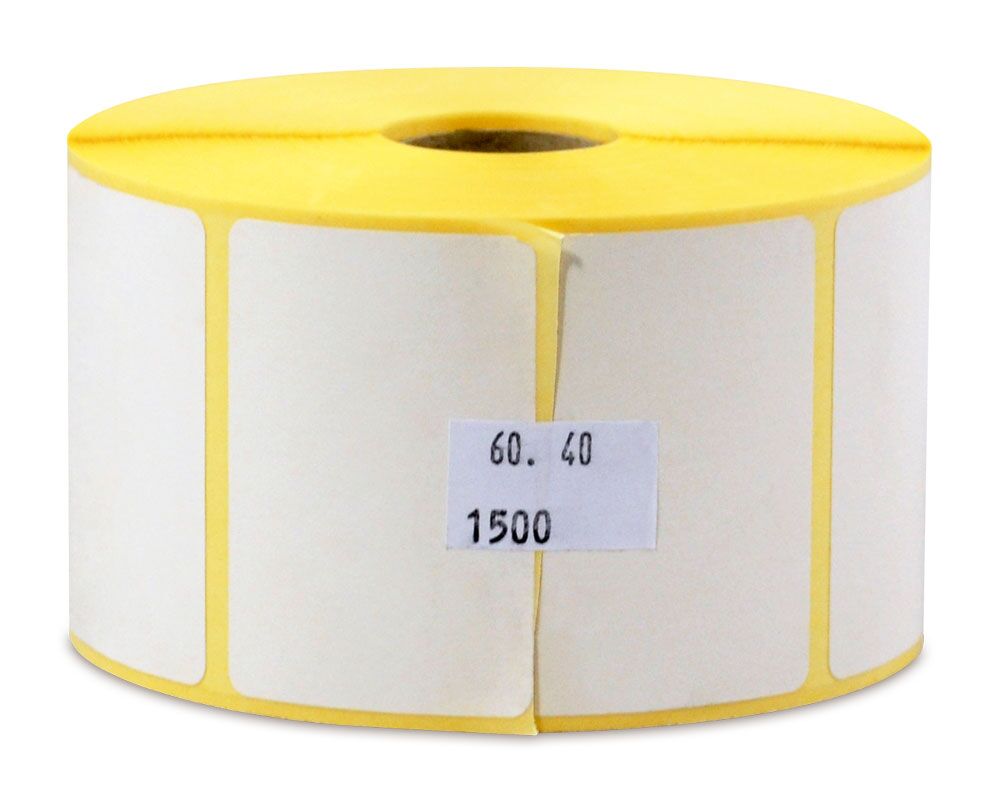 Θερμικές ετικέτες barcode σε ρολό 60 x 40 mm - 1500 ετ./ ρολό